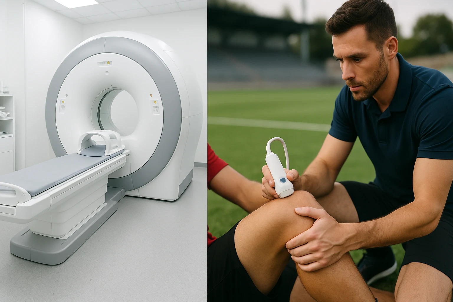 Comparaison IRM et échographie portable pour le diagnostic de blessure sportive